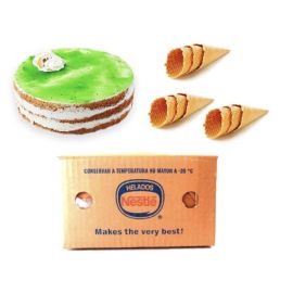 4lts helado +Tarta + Regalo 10 barquillos
