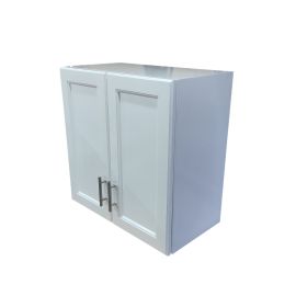 Mueble de almacenamiento con dos puertas de madera 60x60x30 Blanco 