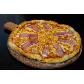 Pizza con bacon