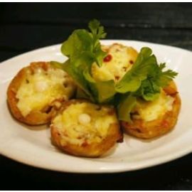 Tostones rellenos de jamón