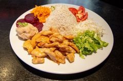 Pollo en salsa agridulce