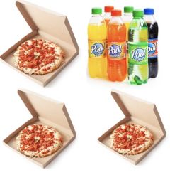 3 pizzas Chorizo + Refrescos Gratis